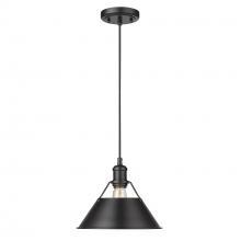  3306-M BLK-BLK - Orwell 10" Wide Medium Pendant in Matte Black